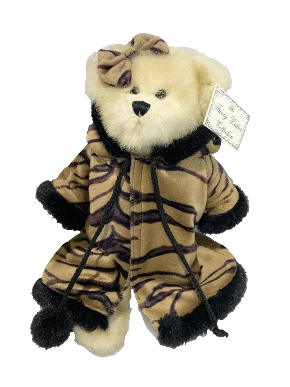 VTG Creature Comforts Gloria Fancy Ladies Bear 14" Tiger Walking My Dog Series